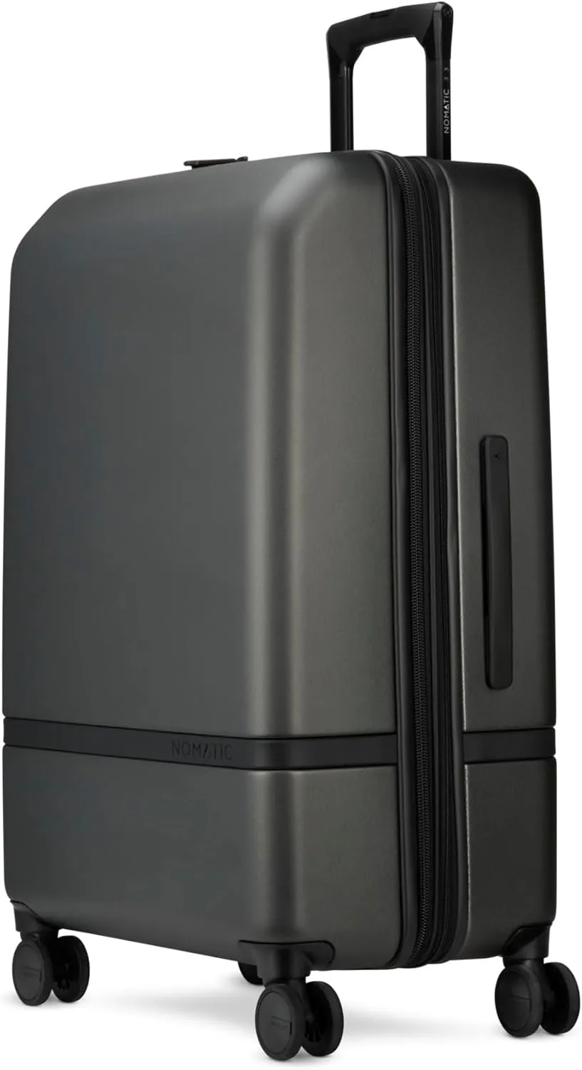 NOMATIC Check-in Luggage - Premium Heavy-Duty Checked Luggage - Expandable Deep Olive Suitcase for Easy Check-In - Maximize Space with Compression Straps, Hard Case Luggage for Men and Women