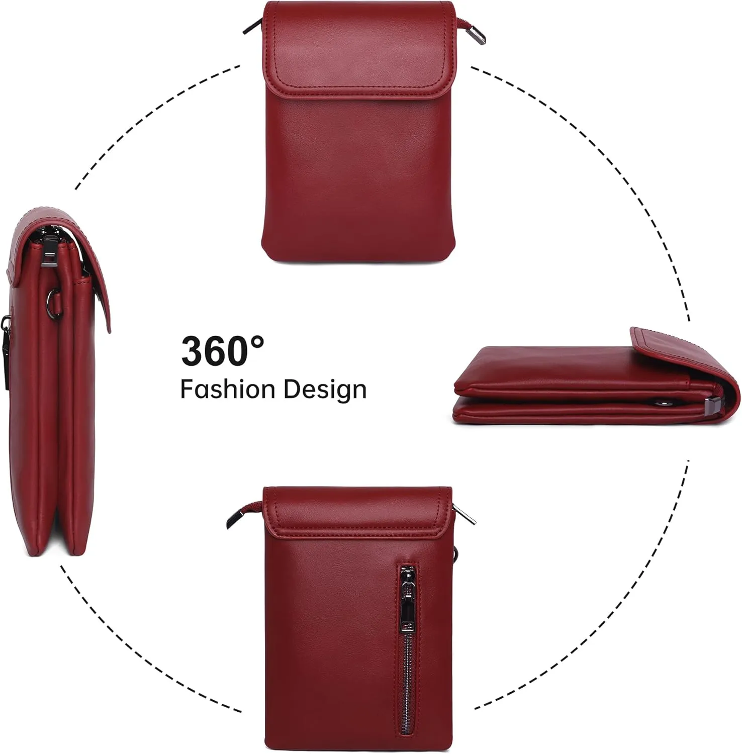 OIDERY Crossbody Bags for Women Small Cell Phone Wallet Purse with Adjustable Strap Women's Shoulder Handbag