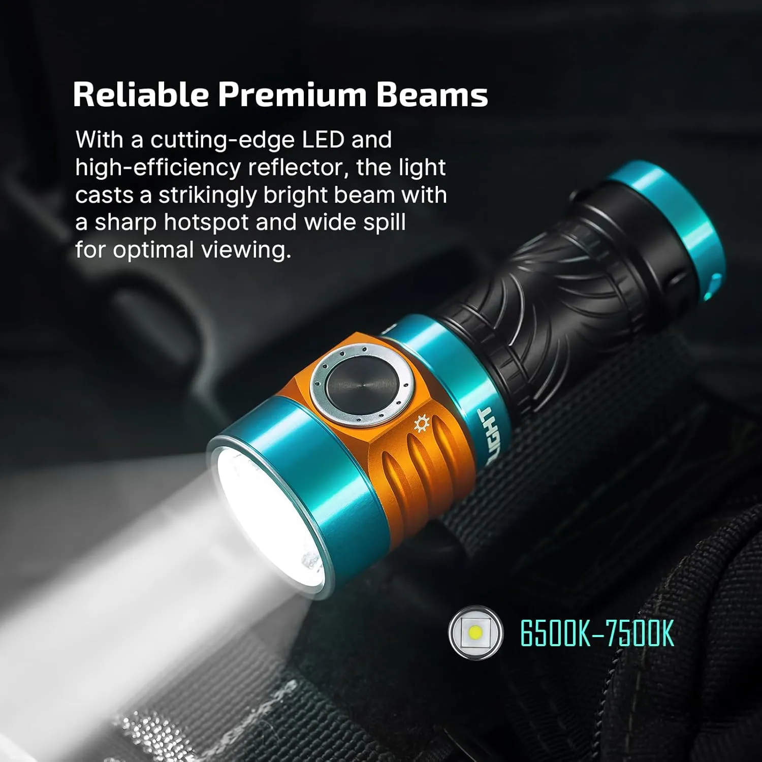 OLIGHT BatonTurbo EDC Rechargeable Handheld Flashlight, 1000 Lumens Compact LED and 510 Meters Long Throw Powerful Pocket Light, with Two-Way Clip and Landyard for Camping, Hiking (Roadster)