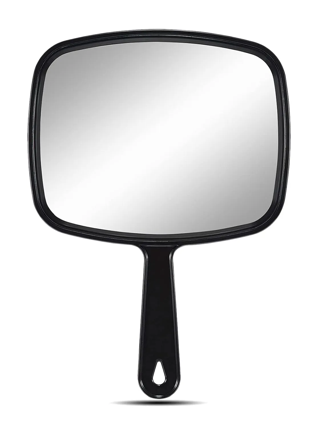OMIRO Hand Mirror, All Black Handheld Mirror with Handle, 6.6" W x 9.3" L, Pack of 3