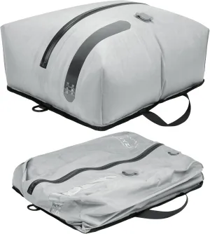 ONTYZZ Travel Vacuum Compression Bags Reusable Compression Bag with IP67 Waterproof Zipper Space Saver Vacuum Bags for Suitcase,One Pack Grey