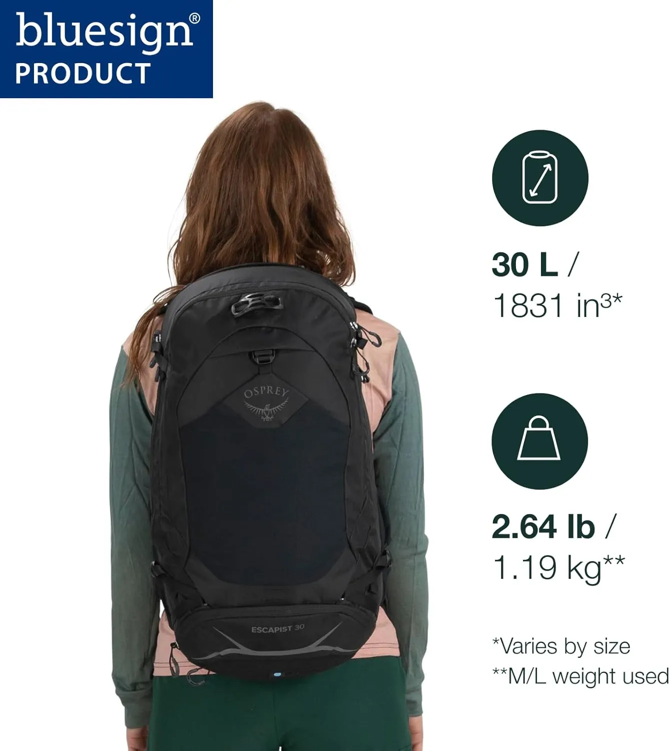 Osprey Escapist 30 Backpack, Plain, M-L