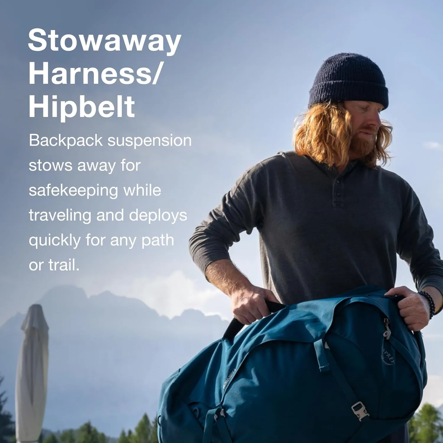 Osprey Farpoint 40L Men's Travel Backpack, Muted Space Blue