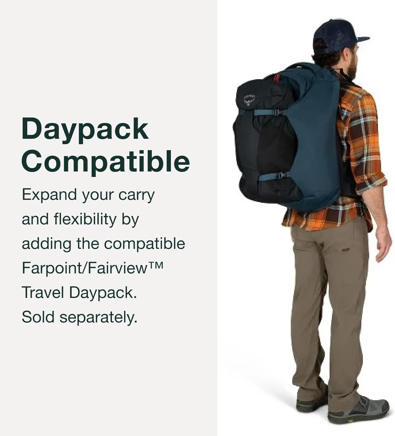 Osprey Farpoint 40L Men's Travel Backpack, Muted Space Blue