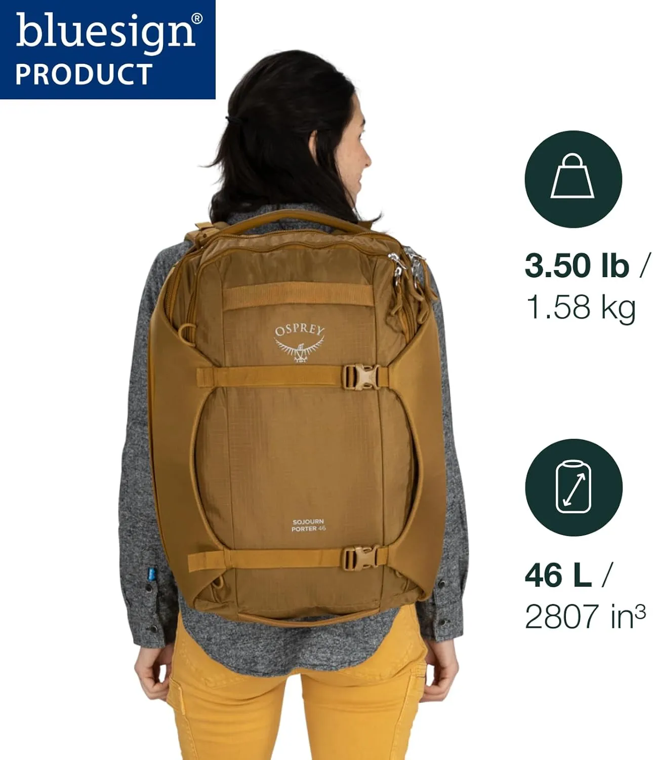 Osprey Sojourn Porter 46L Travel Backpack, Graphite Purple