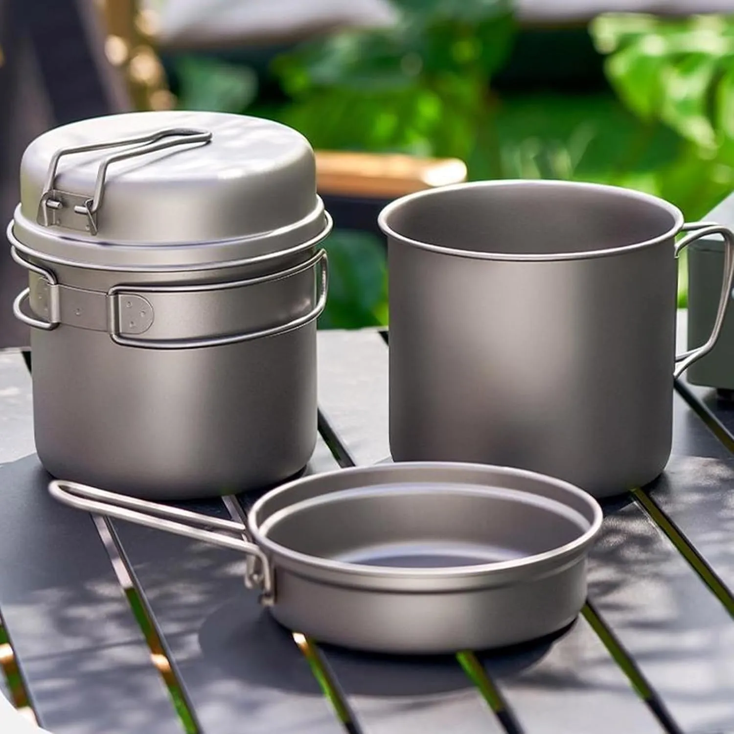 Outdoor NonStick Camping Cookware Frypan Outdoor Cooking Pots Portable Cooking Utensils for Outdoor Camping Picnics