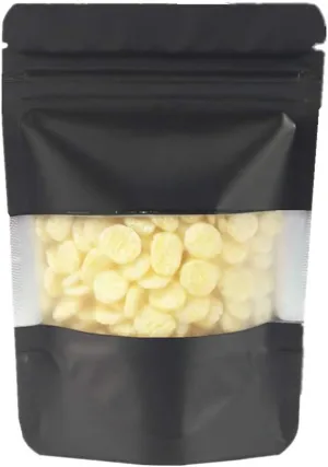 PABCK 100 Pcs 4.7x7.87 inch Matte Black Resealable Stand Up Bags with Window Heat Seal Bulk Food Storage Packaging Foil Pouches