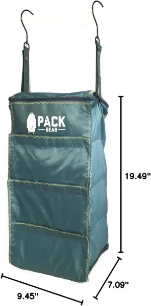 Pack Gear Hanging Luggage Organizer - Our Carry On Closet Insert Fits Any Carry-On - Our Hanging Luggage Organizer Uses Velcro to Allow Quick Access to your Clothes (Solid Green, Carry-On Size)