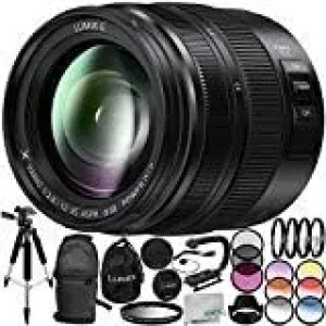 Panasonic Lumix G X Vario 12-35mm f/2.8 II Lens 14PC Accessory Bundle – Includes Manufacturer Accessories   3 Piece Filter Kit (UV   CPL   FLD)   More