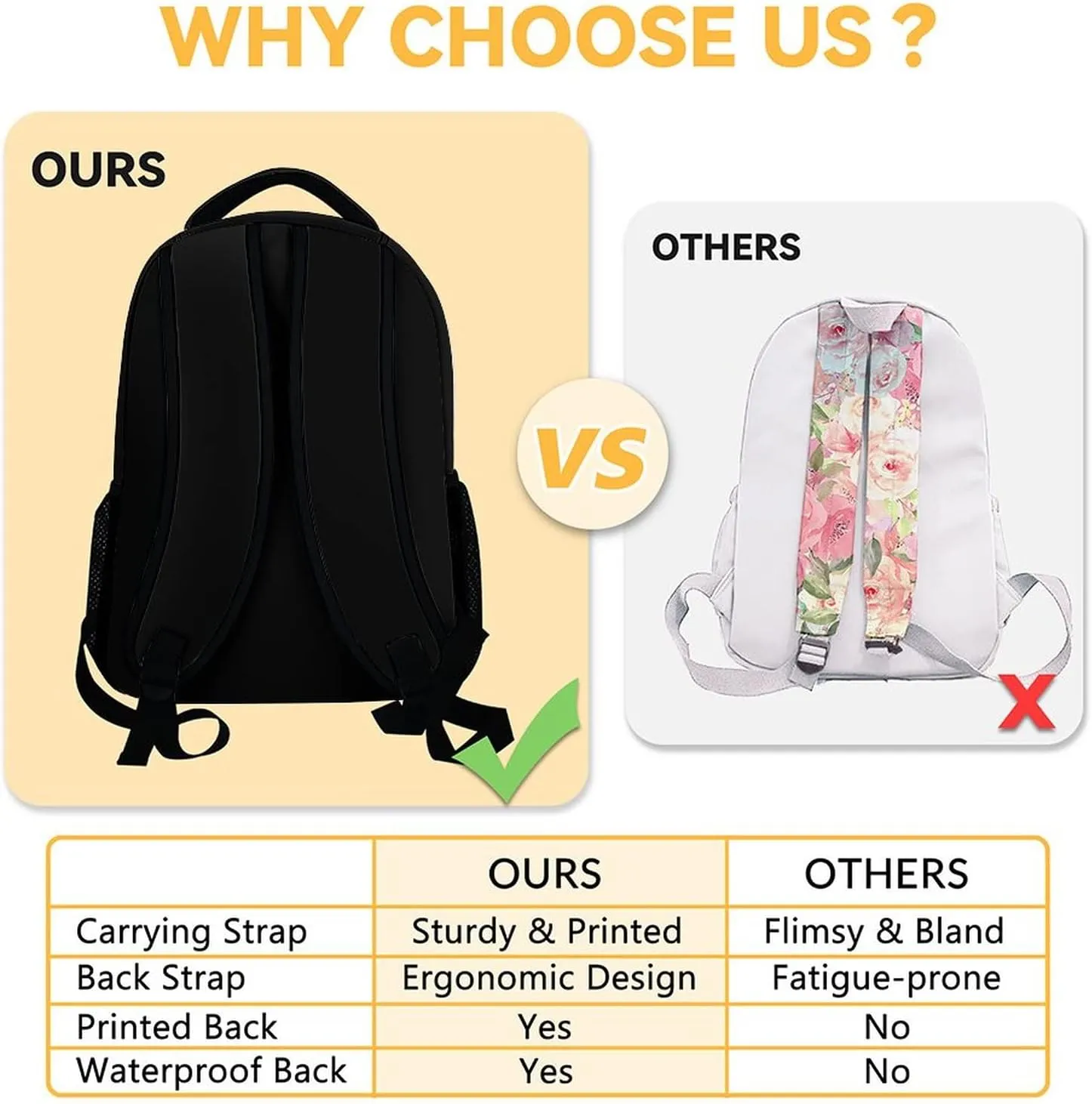Panda Backpack for Girls Boys, 16 Inch Black Backpacks for School, Cute Lightweight Durable Bookbag for Kids