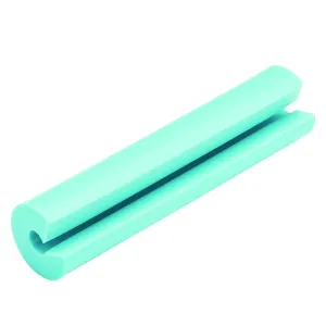 Panduit LabelCore Cable Identification Sleeve, Flexible PVC, Aqua, 1" x 1-1/4" for 2mm Simplex Cable (Pack of 100)