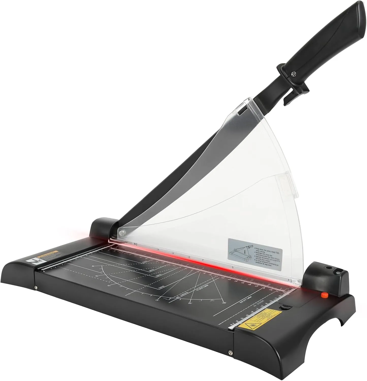 Paper Cutter with Laser, Guillotine Paper Cutter with Safety Guard and Blade Lock, Heavy Duty 12.5" Cut Length with 10 Sheet Capacity, Paper Trimmer for Crafting, Classroom and Office