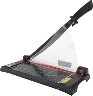 Paper Cutter with Laser, Guillotine Paper Cutter with Safety Guard and Blade Lock, Heavy Duty 12.5" Cut Length with 10 Sheet Capacity, Paper Trimmer for Crafting, Classroom and Office