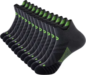 PAPLUS Ankle Compression Sock for Men and Women 2/4/6 Pairs, Low Cut Compression Running Sock with Ankle Support