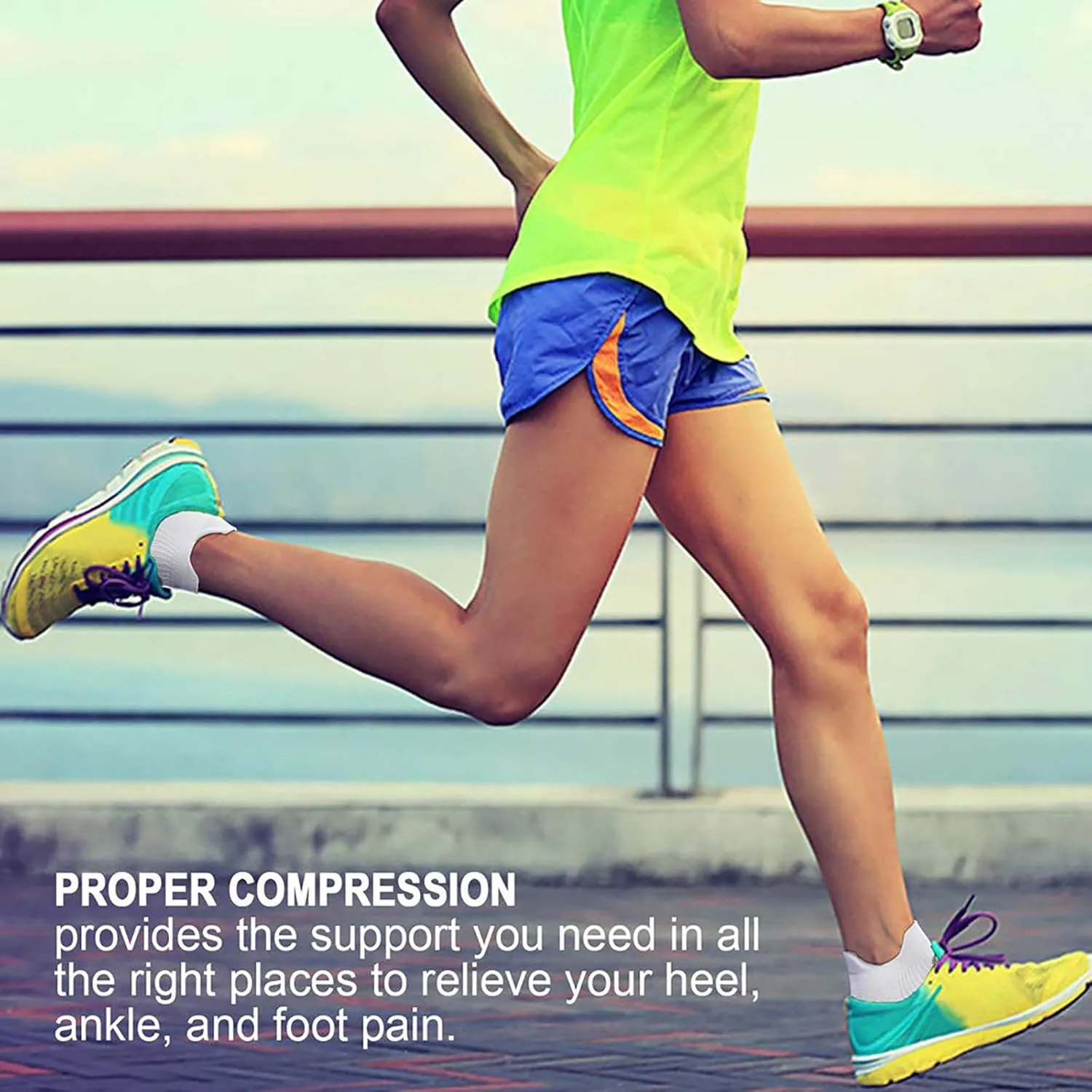 PAPLUS Ankle Compression Sock for Men and Women 2/4/6 Pairs, Low Cut Compression Running Sock with Ankle Support
