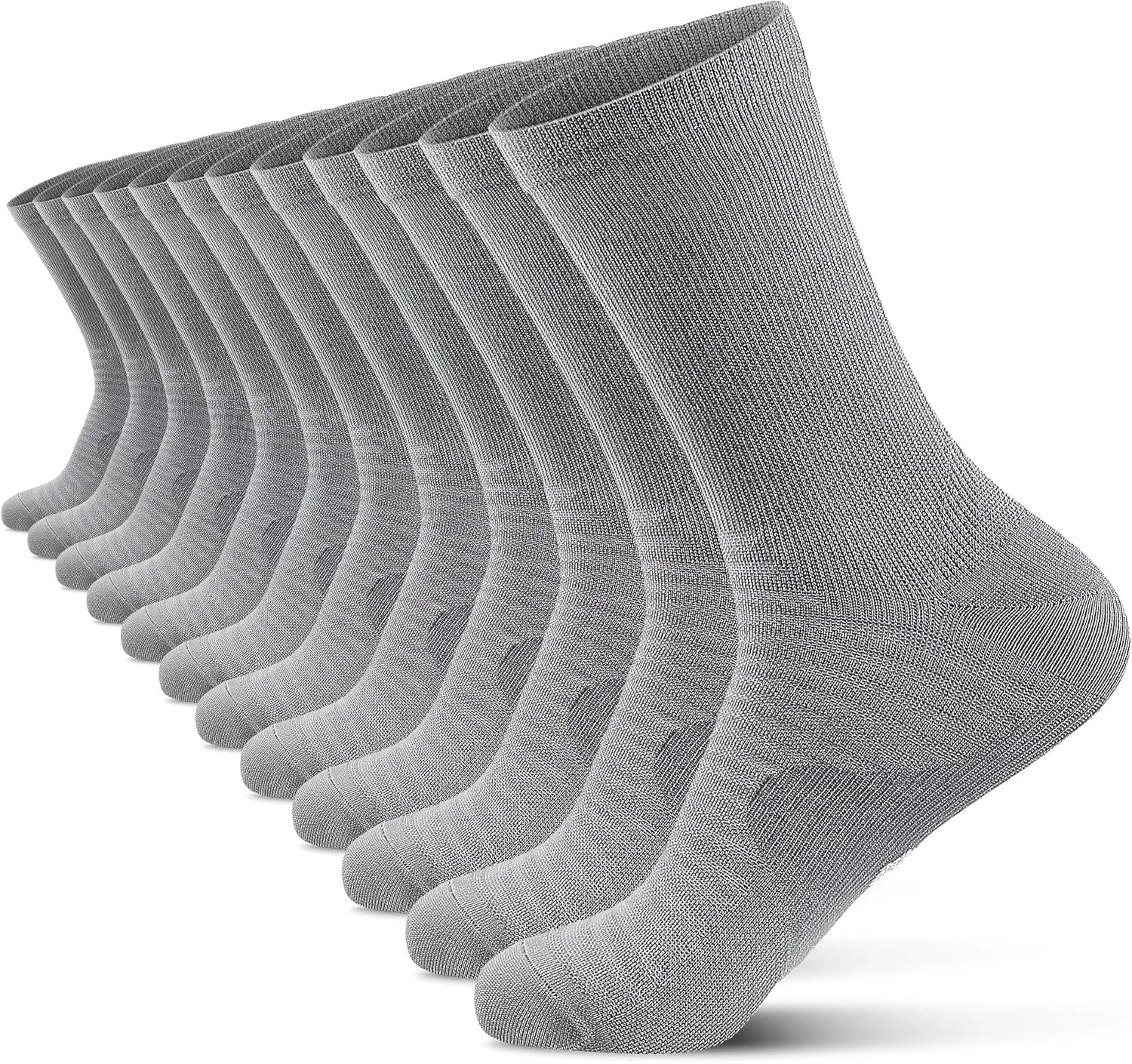 PAPLUS Compression Athletic Crew Socks (6 Pairs) for Men & Women