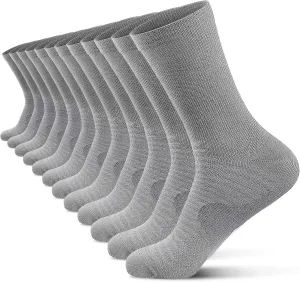 PAPLUS Compression Athletic Crew Socks (6 Pairs) for Men & Women