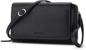 Peacocktion Women Wallet Purse Card Holder with RFID, Large Capacity Crossbody Wristlet Clutch 2 Straps