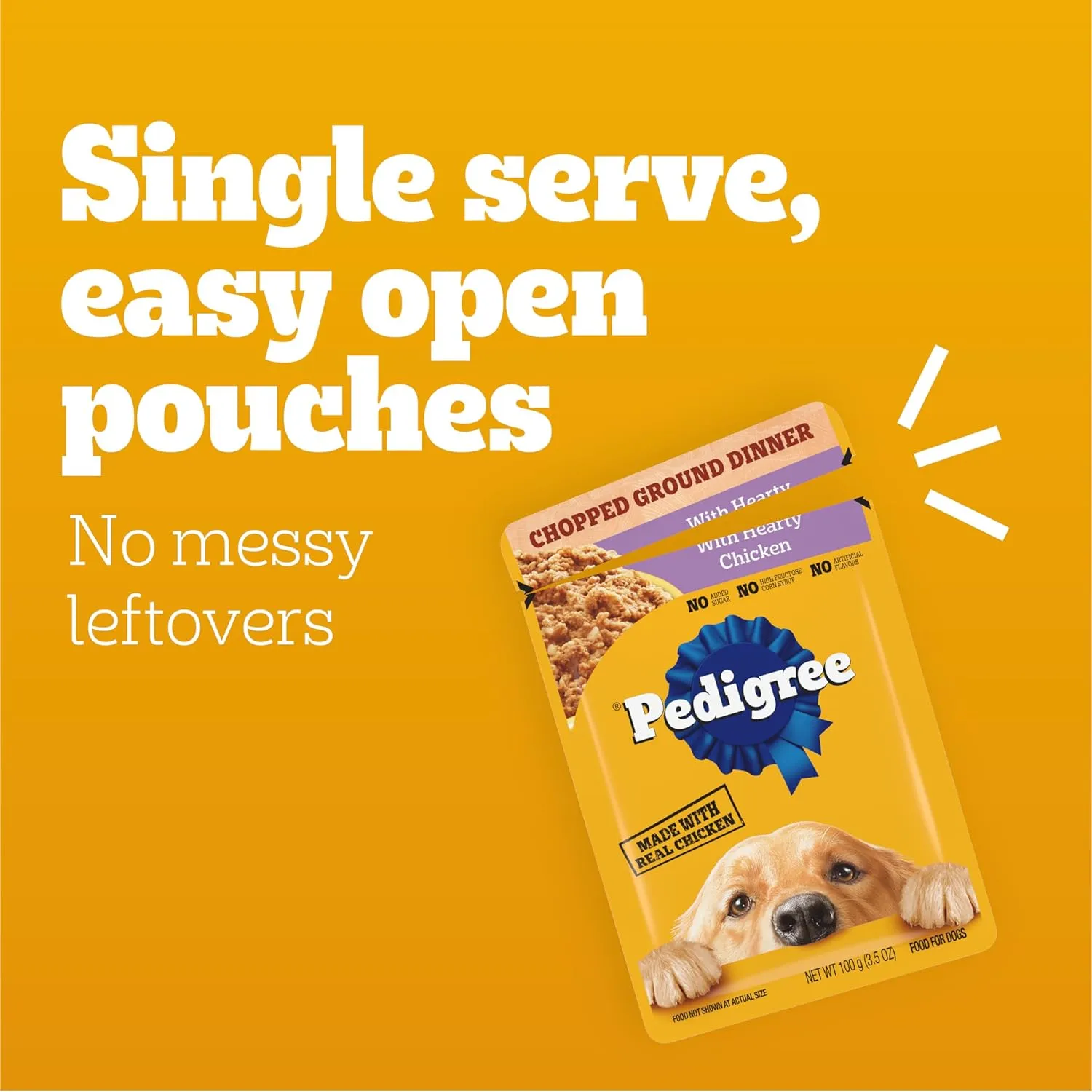 PEDIGREE CHOPPED GROUND DINNER Adult Soft Wet Dog Food 18-Count Variety Pack, 3.5 oz Pouches