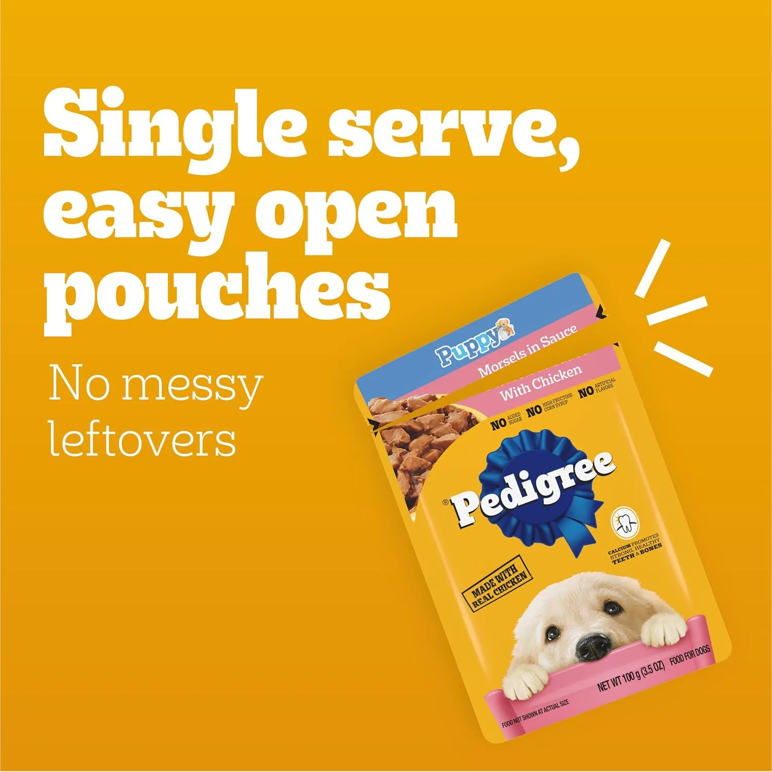 Pedigree Puppy Soft Wet Dog Food 18-Count Variety Pack, 3.5 oz Pouches