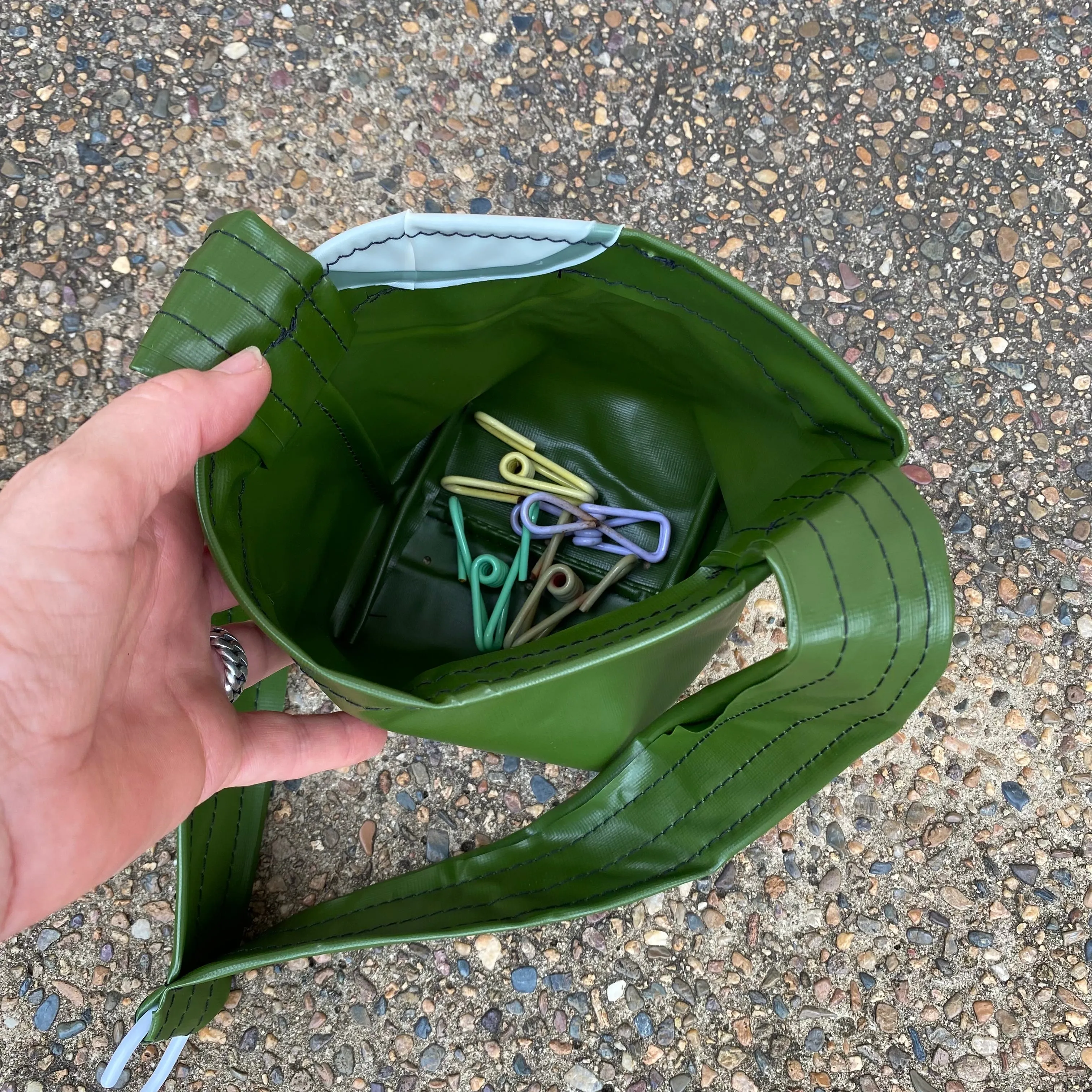 Peg or Plant Basket - recycled inflatables