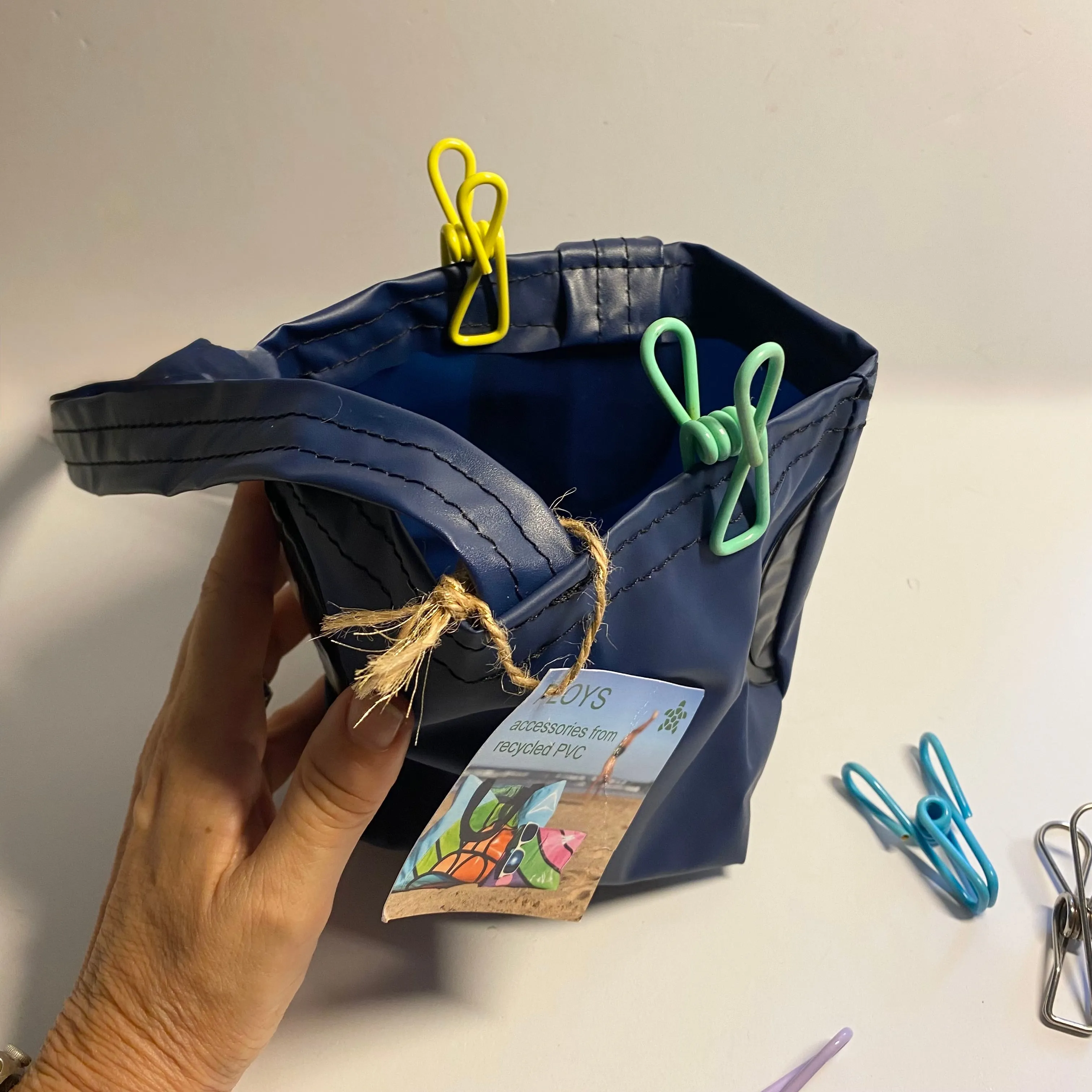 Peg or Plant Basket - recycled inflatables