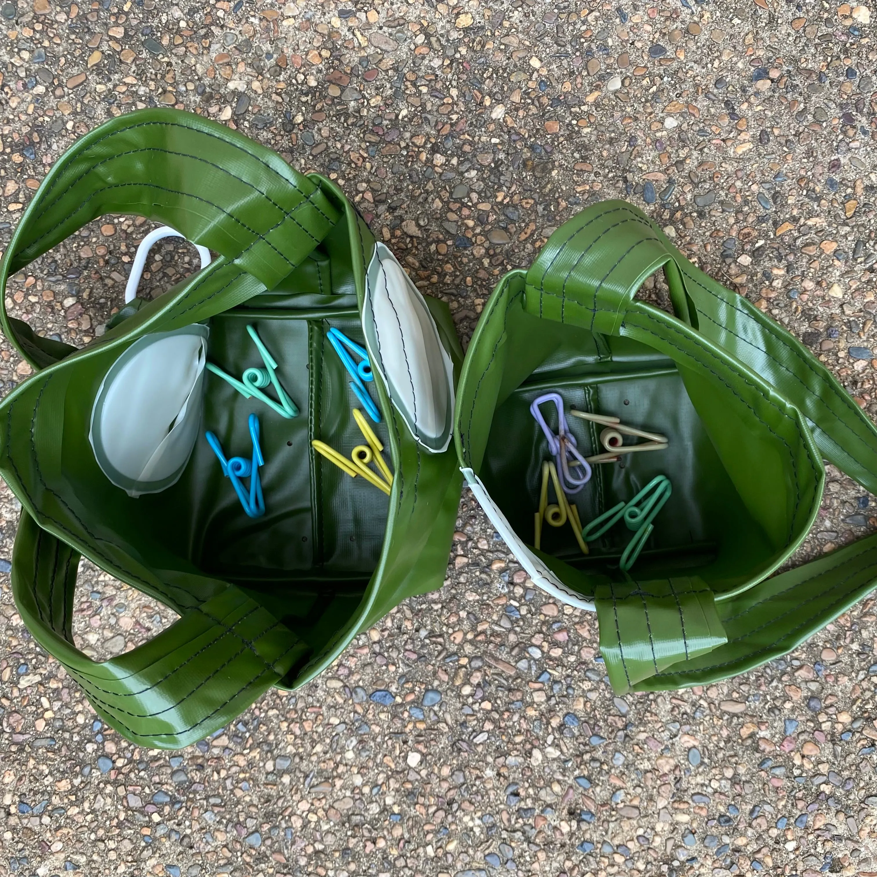 Peg or Plant Basket - recycled inflatables