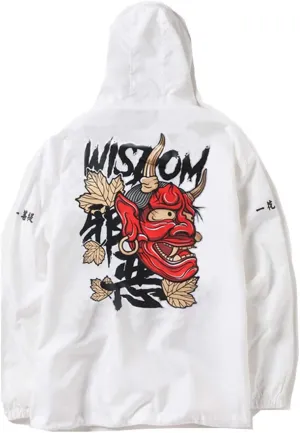 perdontoo Mens Casual Lightweight Drawstring Hooded Windbreaker Jacket (X-Large, White-3)