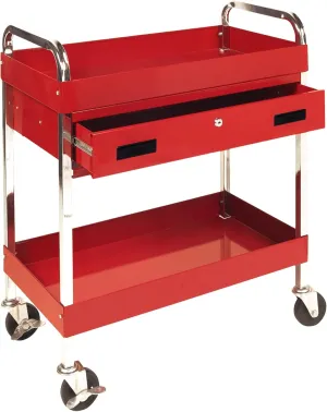 Performance Tool W54004 Two Shelf Utility Cart with Drawer