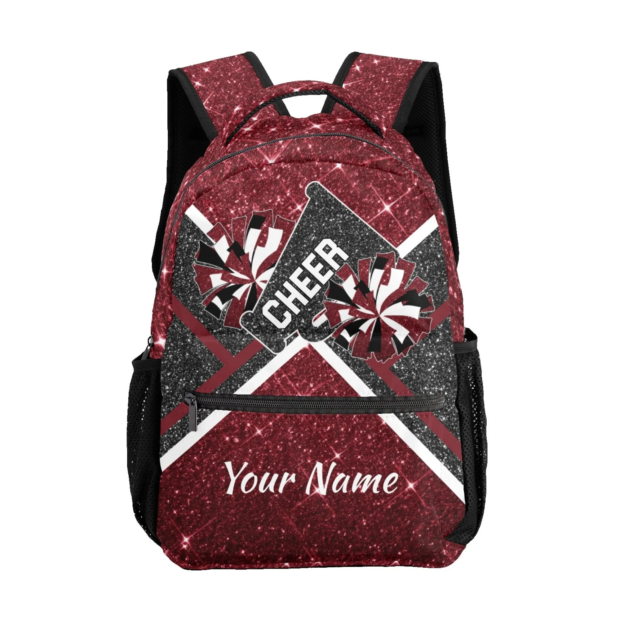 Personalized Name Cheerleaders Backpack Name Casual Bag Daypack Cheer Pom Student Backpacks