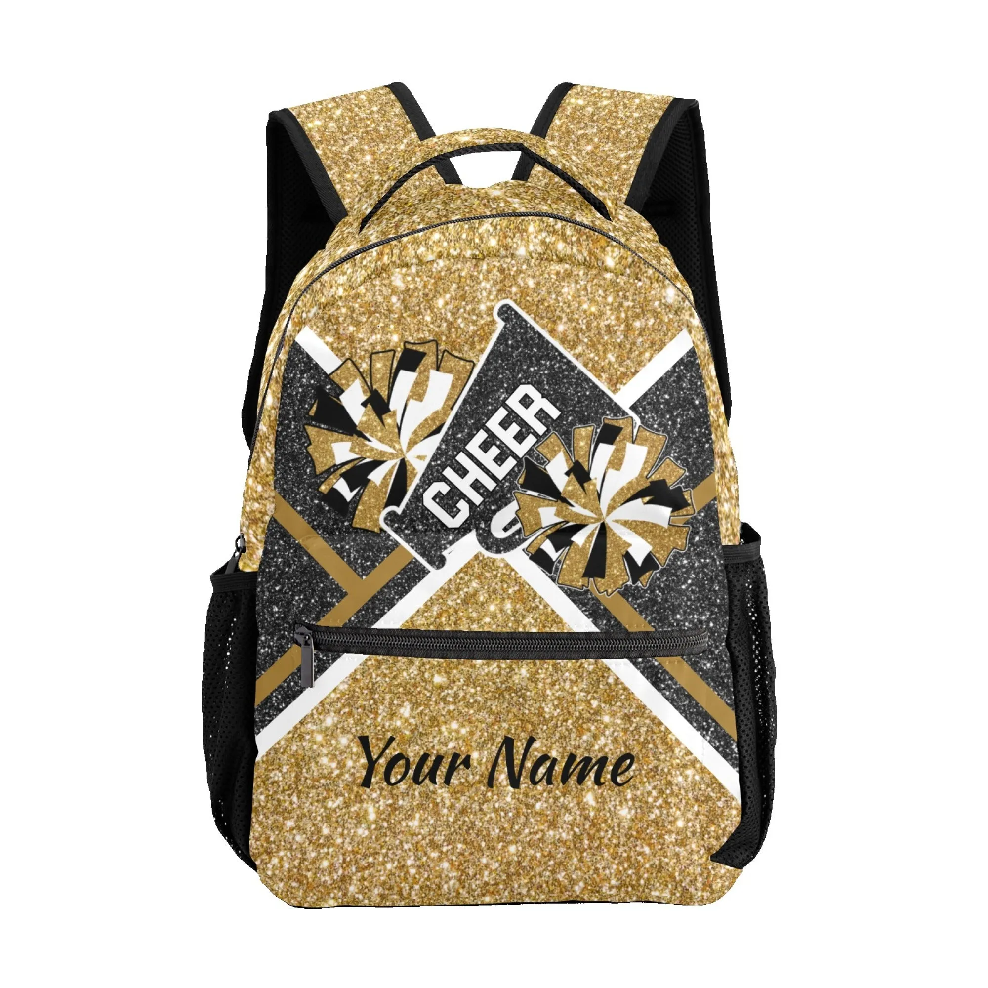 Personalized Name Cheerleaders Backpack Name Casual Bag Daypack Cheer Pom Student Backpacks