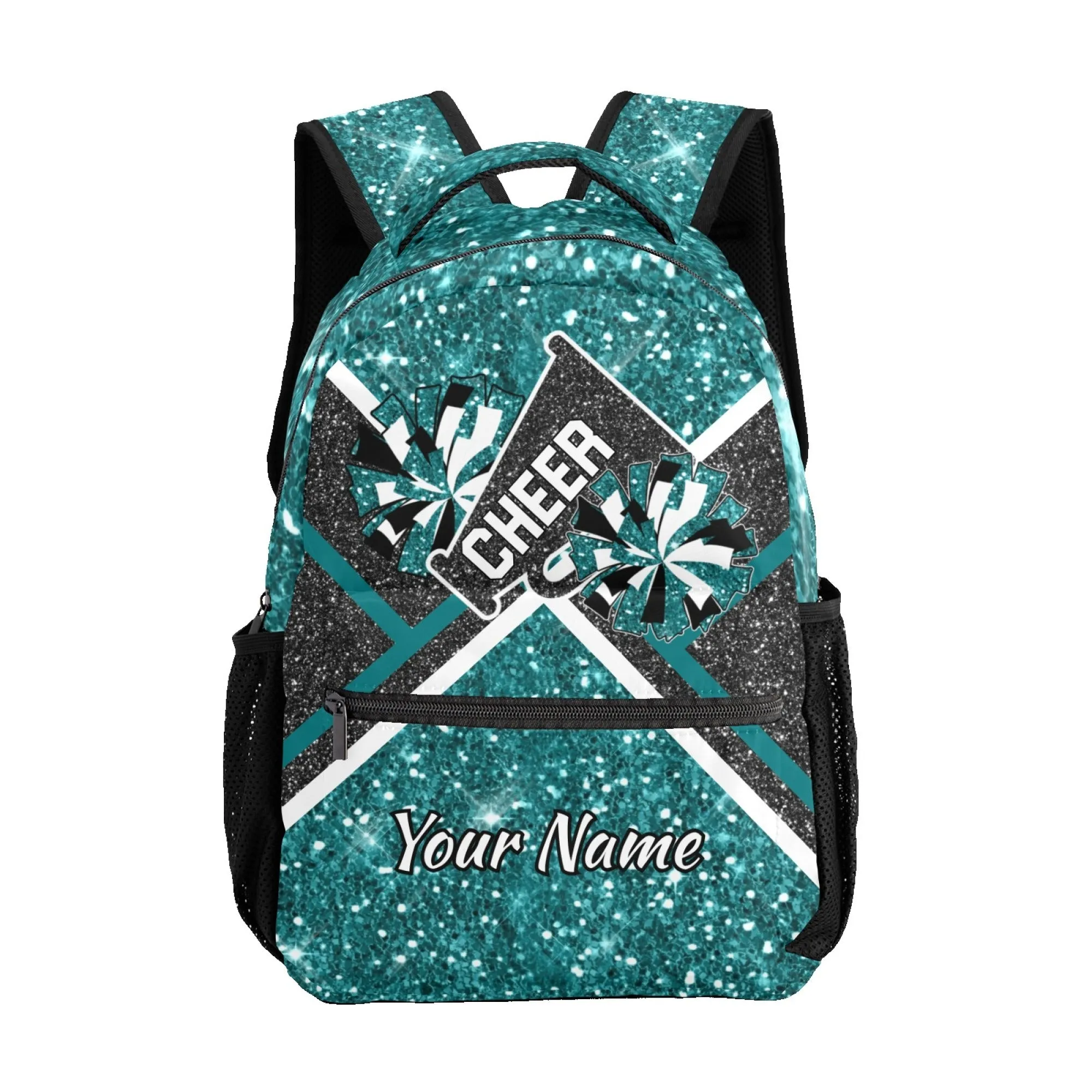 Personalized Name Cheerleaders Backpack Name Casual Bag Daypack Cheer Pom Student Backpacks