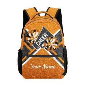 Personalized Name Cheerleaders Backpack Name Casual Bag Daypack Cheer Pom Student Backpacks