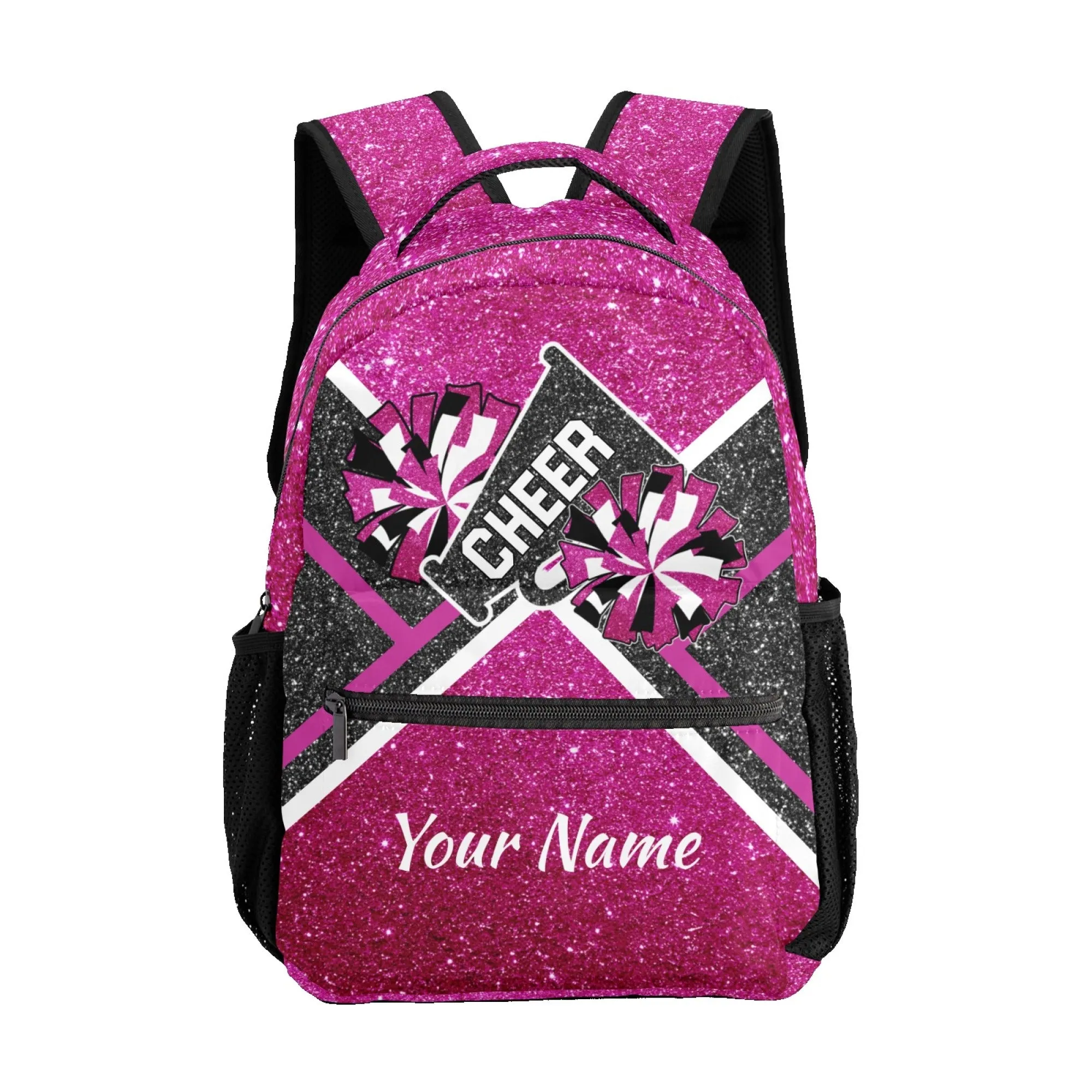 Personalized Name Cheerleaders Backpack Name Casual Bag Daypack Cheer Pom Student Backpacks