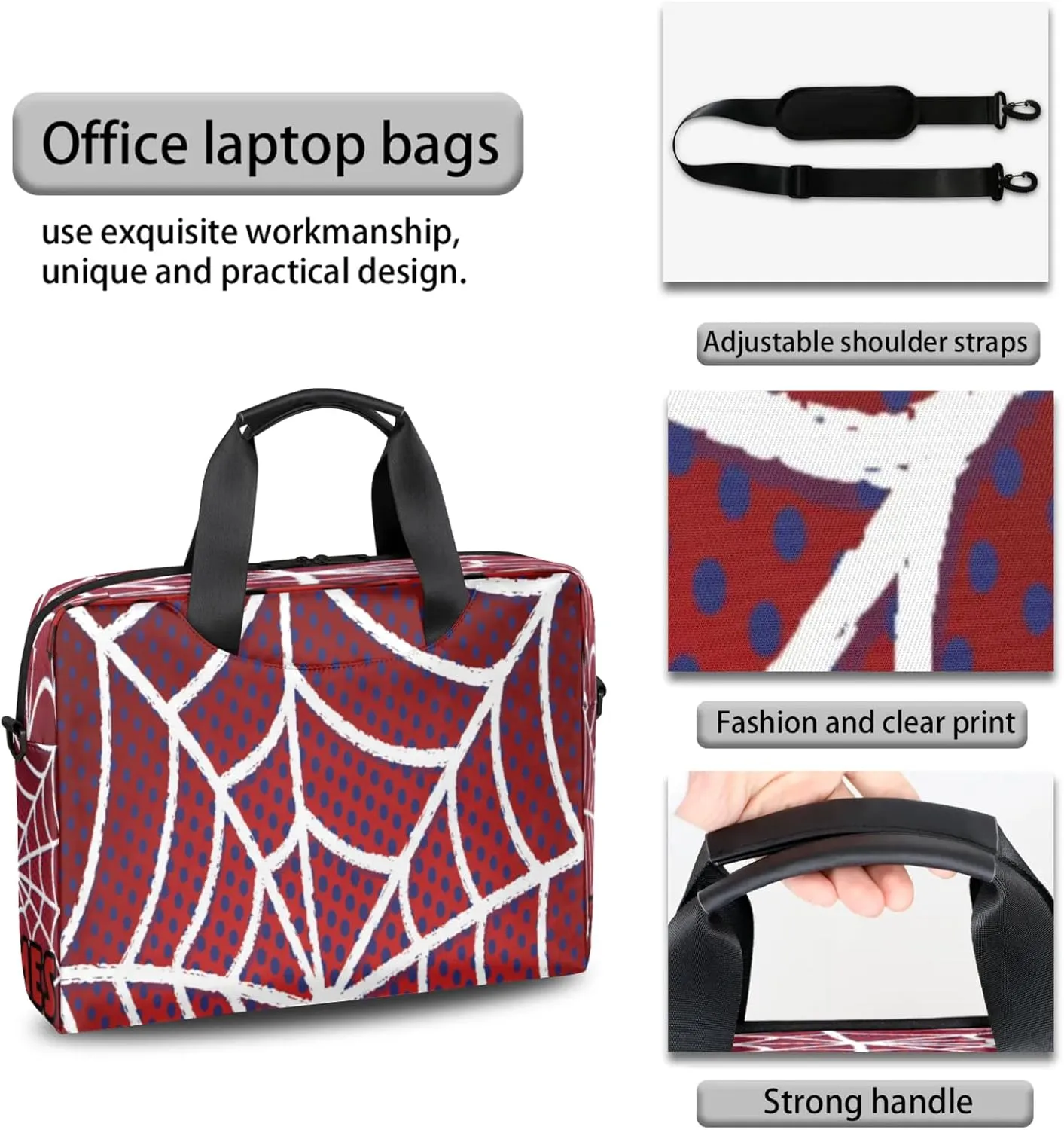 Personalized Picture Laptop Tote Custom Name Laptop Case Shoulder Bag Messenger Computer Bags Laptop Adjustable Shoulder