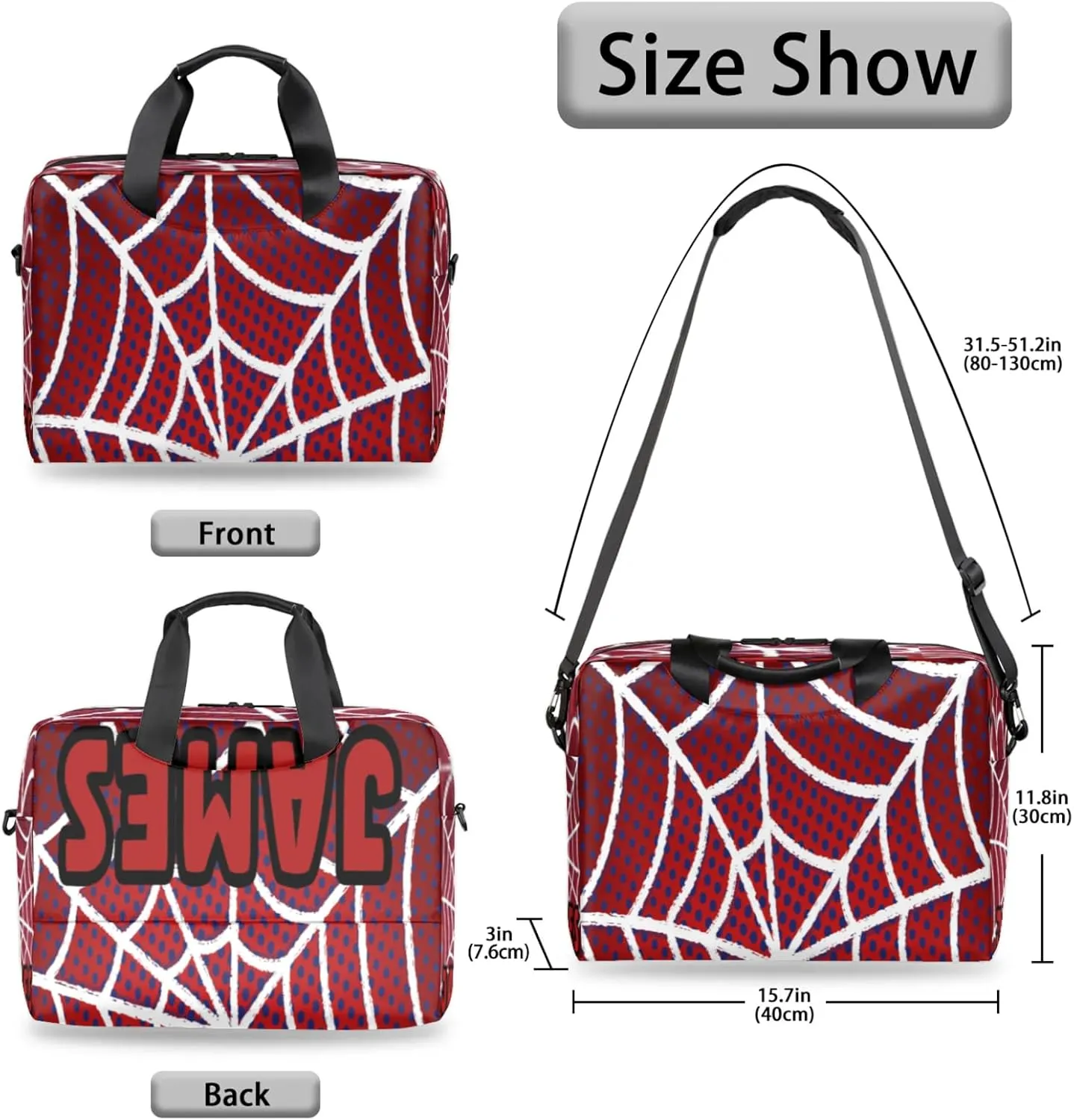 Personalized Picture Laptop Tote Custom Name Laptop Case Shoulder Bag Messenger Computer Bags Laptop Adjustable Shoulder