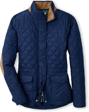 PETER MILLAR Women's Navy Blakely Quilted Travel Jacket Medium M