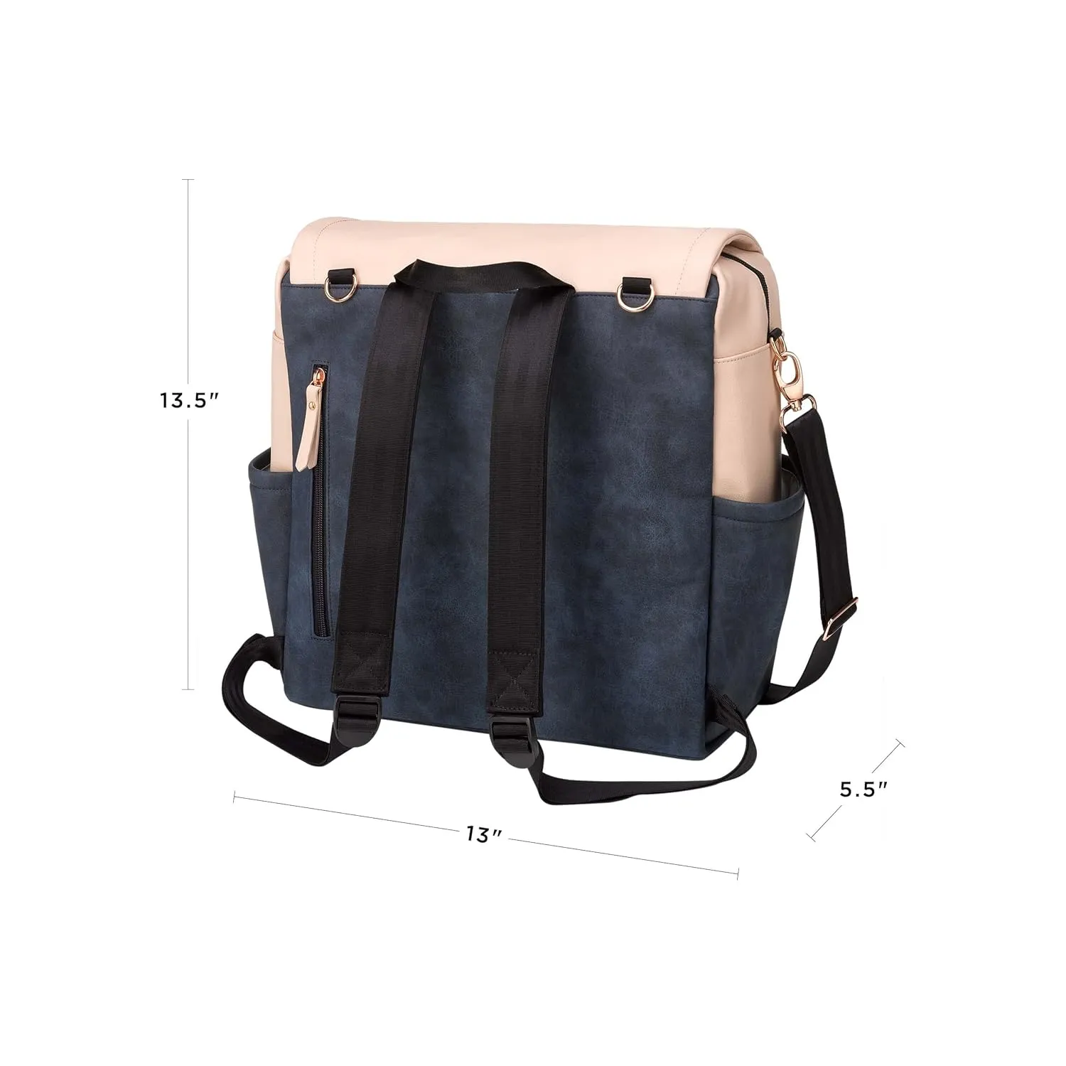 Petunia Pickle Bottom Boxy Backpack, Diaper Bag, Stylish Baby Bag, Spacious Backpack, On-The-Go Moms, Indigo Blush
