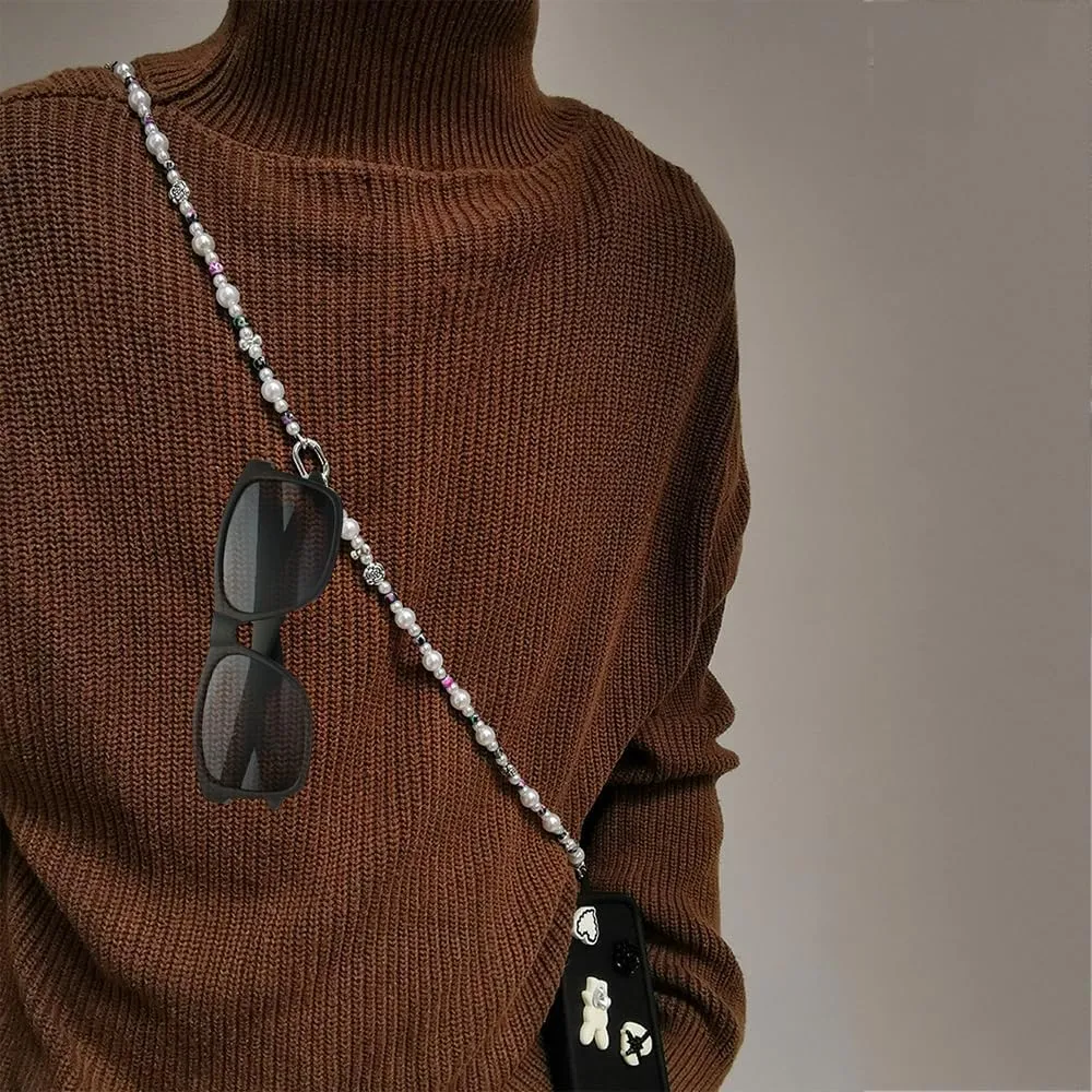 Phone Crossbody Strap, 2in1 Wrist Charm&Shoulder Lanyard,3Ways Usage Free to Assembly and Disassembly Phone Strap with Tether Patches for Most Phones Bag Purse (R)