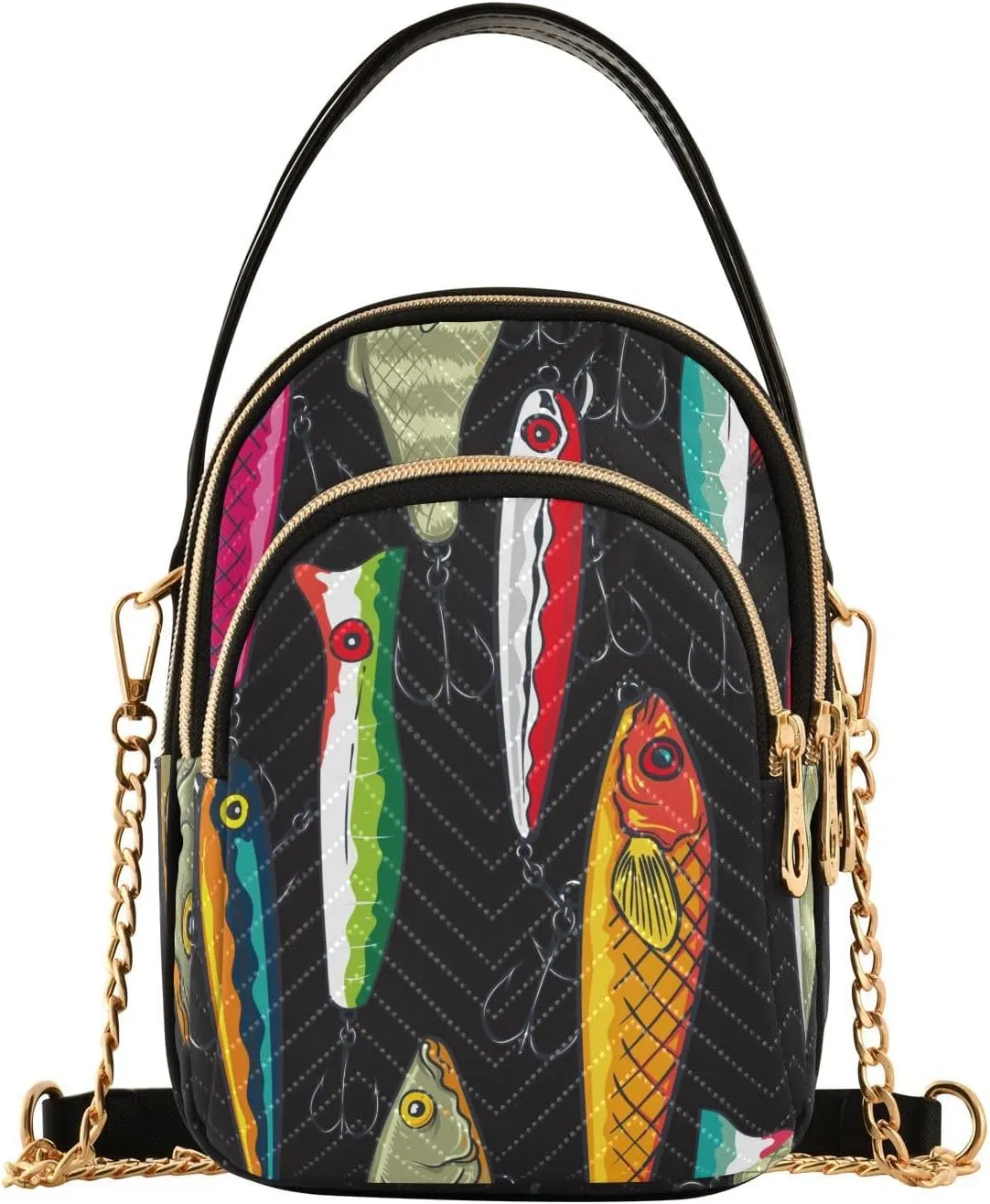 Phone Purses for Women Goats Casual Printing Shoulder Phone Purse Chain Purse for Women