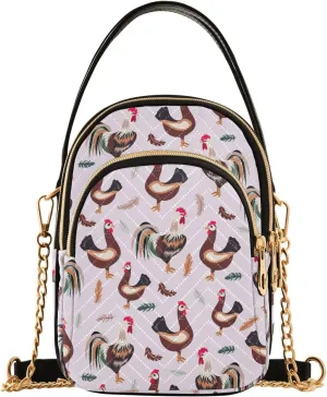 Phone Purses for Women Goats Casual Printing Shoulder Phone Purse Chain Purse for Women