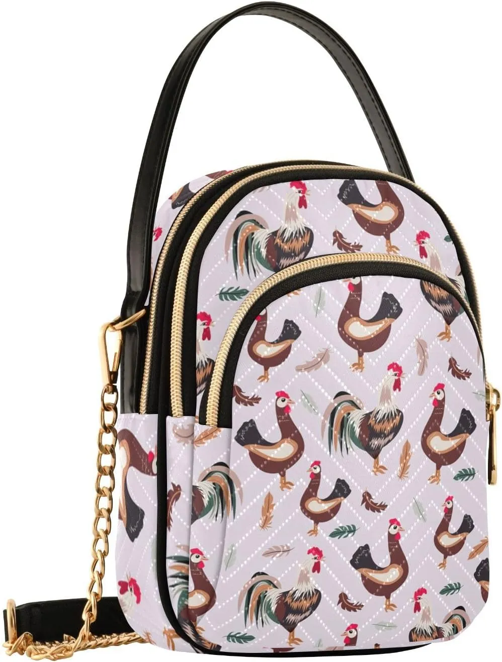 Phone Purses for Women Goats Casual Printing Shoulder Phone Purse Chain Purse for Women