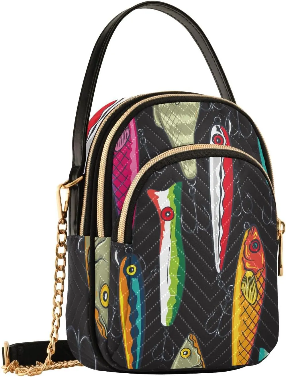 Phone Purses for Women Goats Casual Printing Shoulder Phone Purse Chain Purse for Women