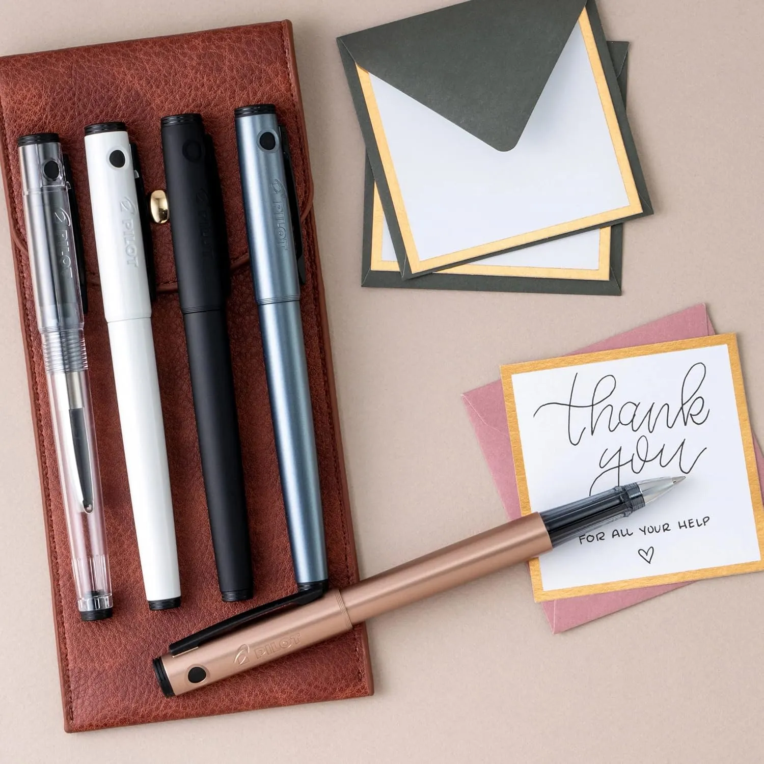 PILOT Explorer Lightweight Fountain Pen in Gift Box; Black Barrel, Medium Nib (16906)