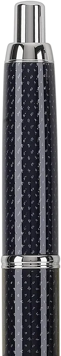 PILOT Vanishing Point Collection Refillable & Retractable Fountain Pen, Blue Carbonesque Barrel with Rhodium Accents, Blue Ink, Medium Nib (60249)