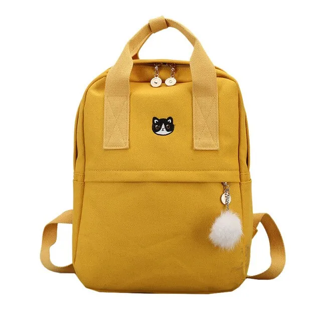 Pink Canvas Backpack For Woman (Various Colors)