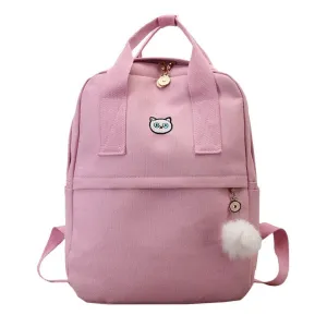 Pink Canvas Backpack For Woman (Various Colors)