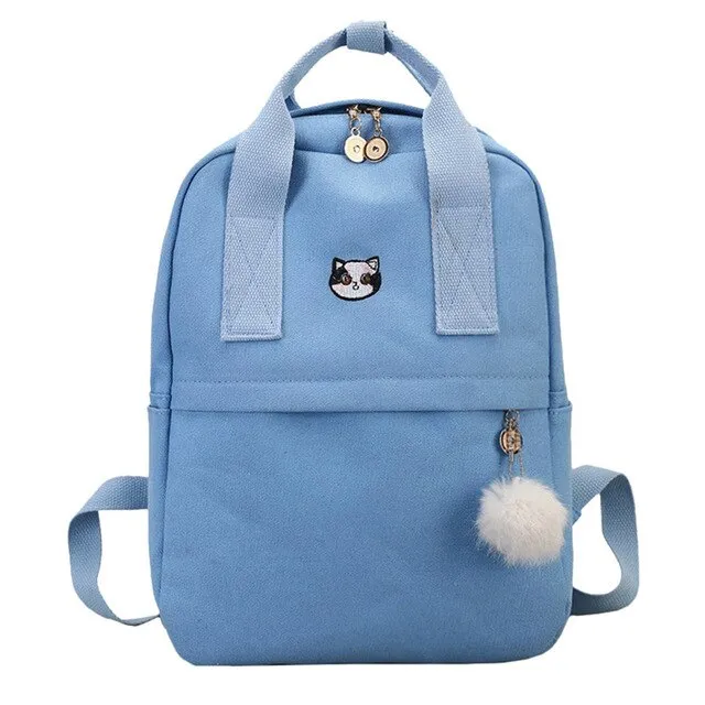 Pink Canvas Backpack For Woman (Various Colors)