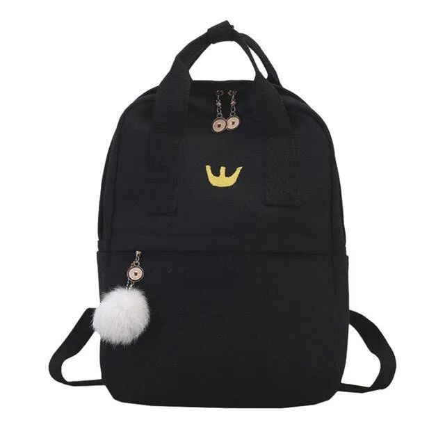 Pink Canvas Backpack For Woman (Various Colors)