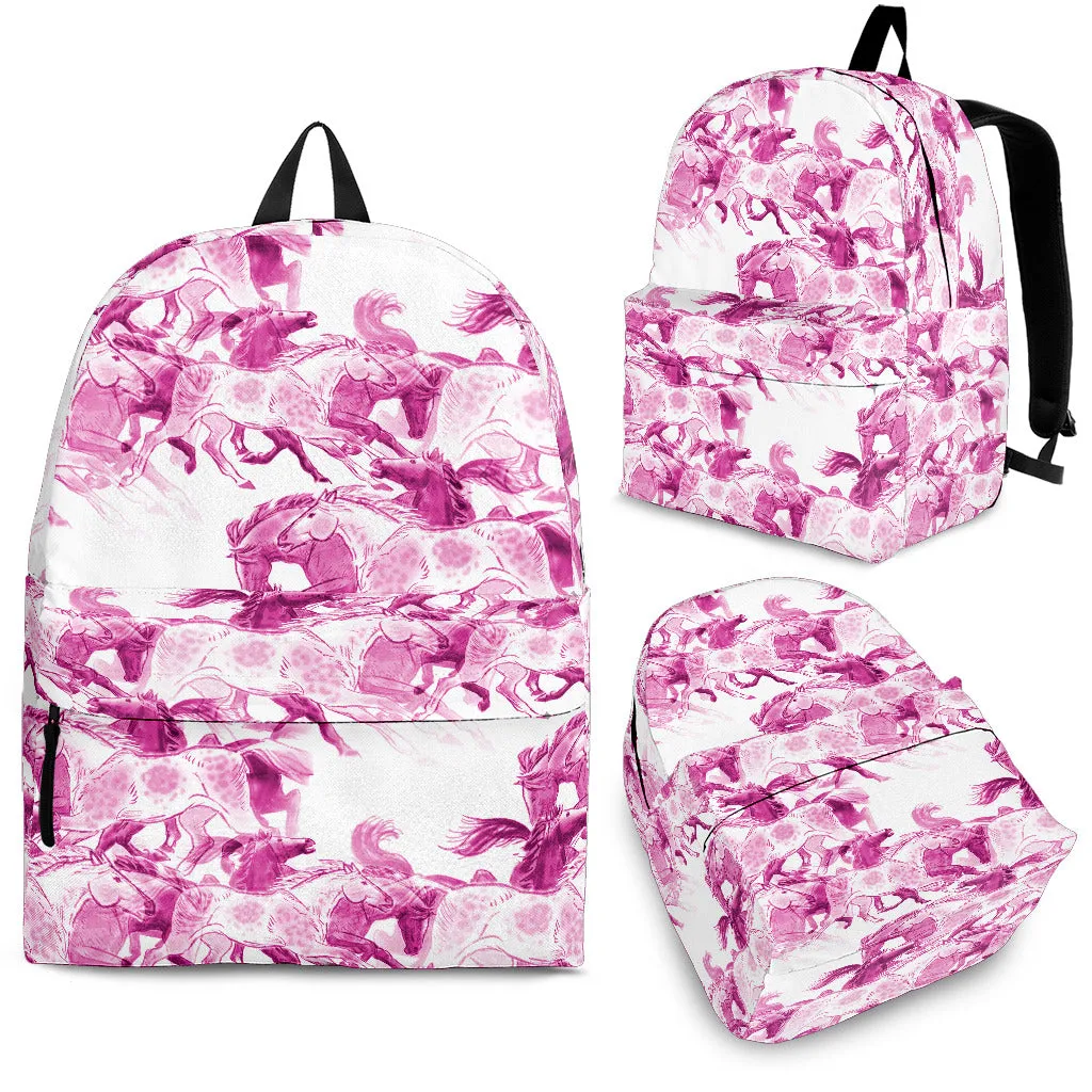 Pink Horse Backpack